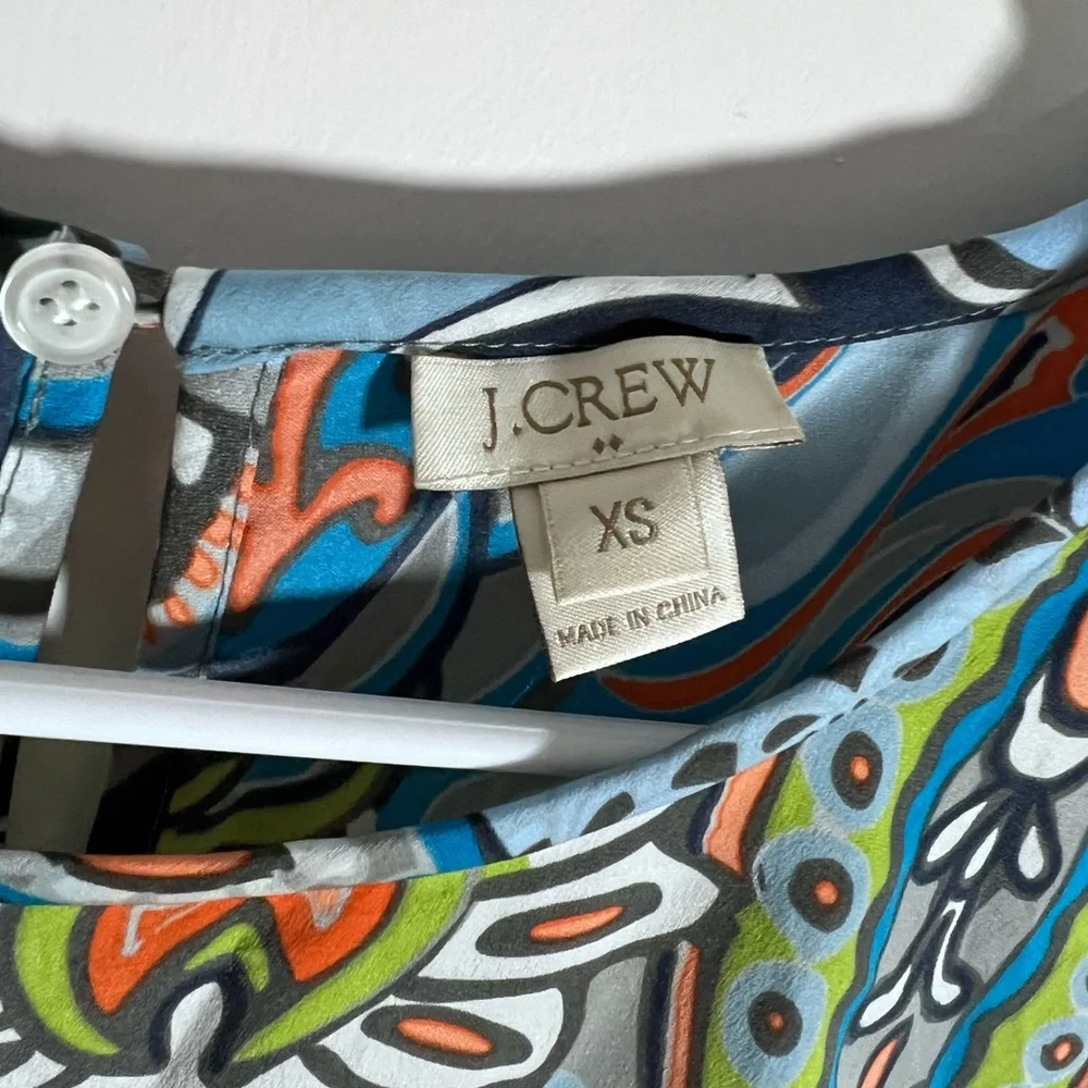 J. Crew Paisley Print Multicolor Women's Top Size XL